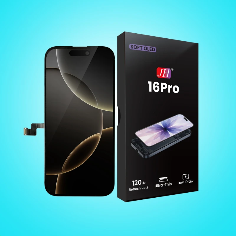 iPhone 16 PRO soft OLED screen replacement、original quality iPhone 16 PRO soft display