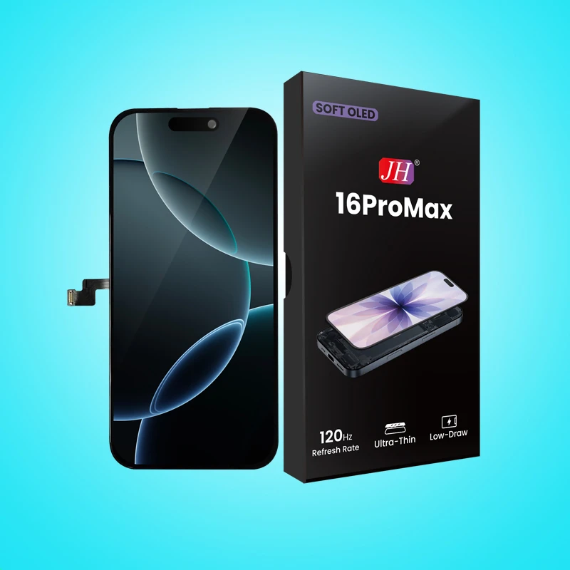 iPhone 16 PRO MAX soft OLED screen replacement、original quality iPhone 16 PRO MAX soft display